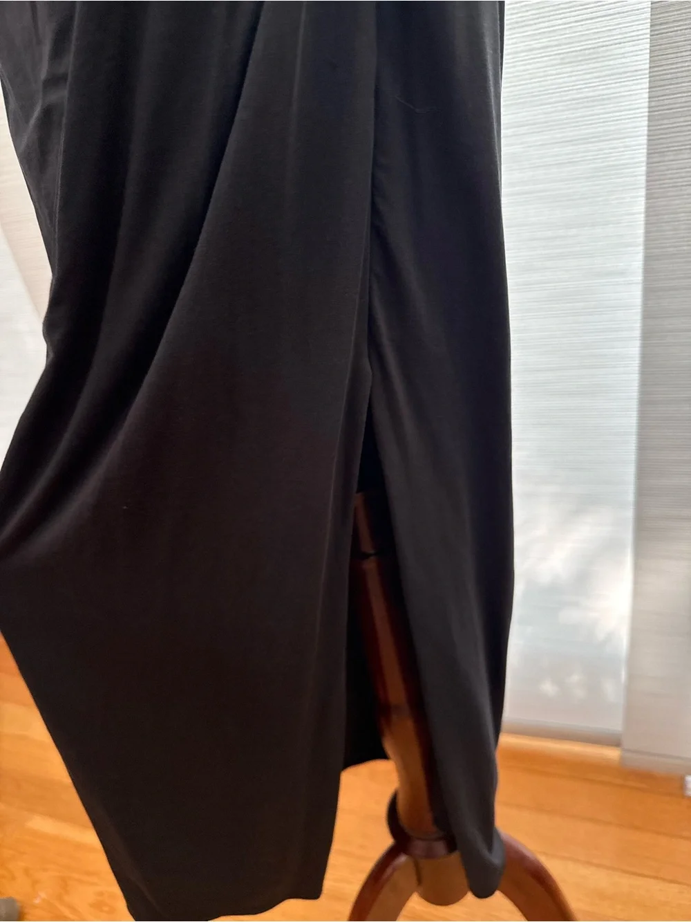 Abercrombie & Fitch Black Square-Neck Maxi dress with Cap Shoulders